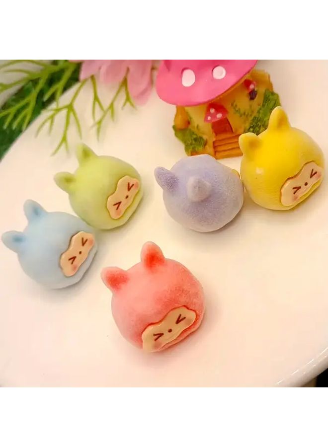 7pcs Luminous Flocked Animal Charms DIY Phone Chain Jewelry Beads Home Decor - Image 3